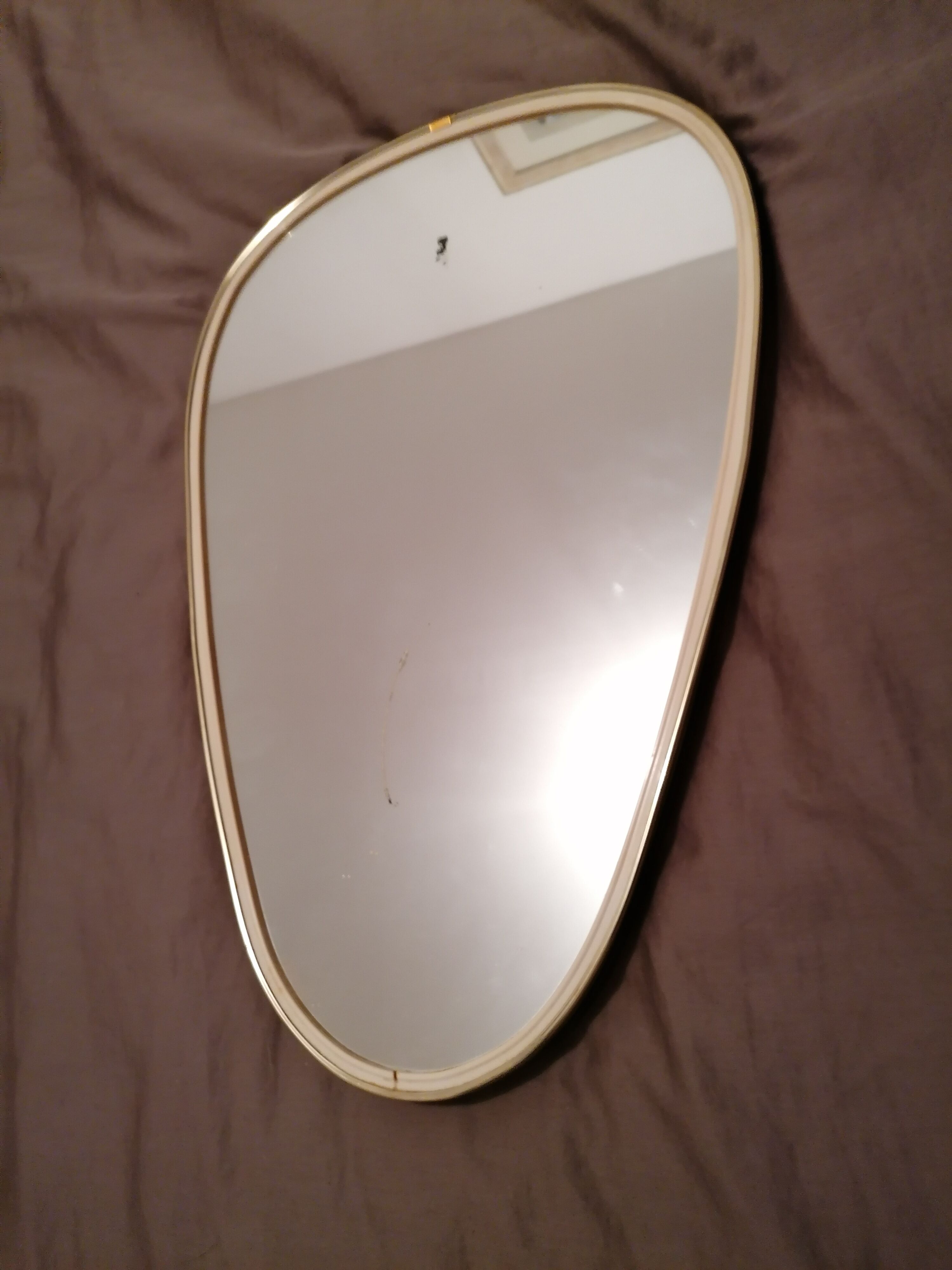 Miroir asymétrique forme libre vintage