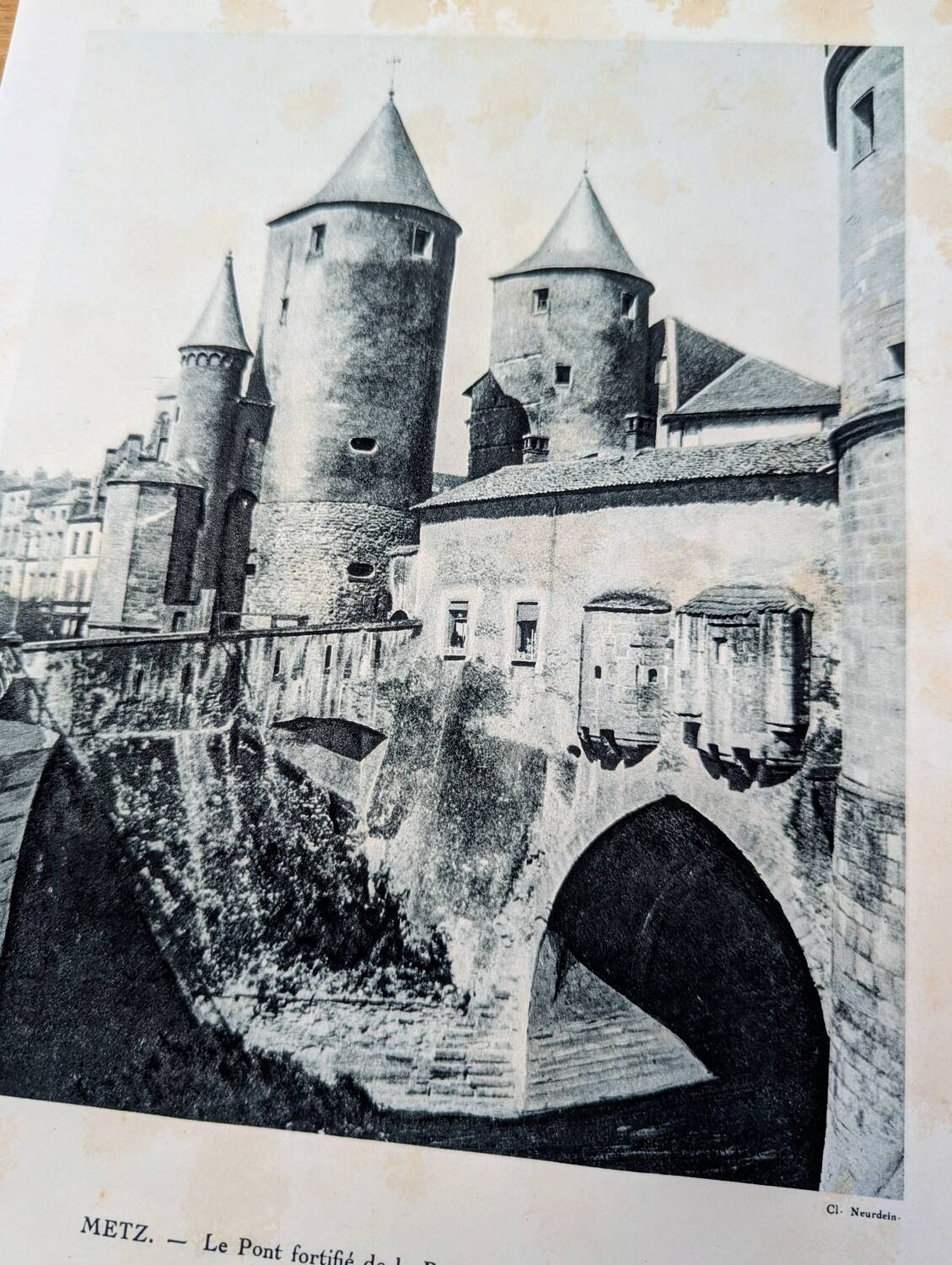 Heliogravure of Metz, vintage printed in 1926.