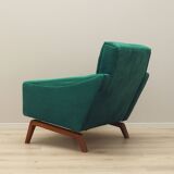 Fauteuil vert, design danois, années 1970, production : Danemark
