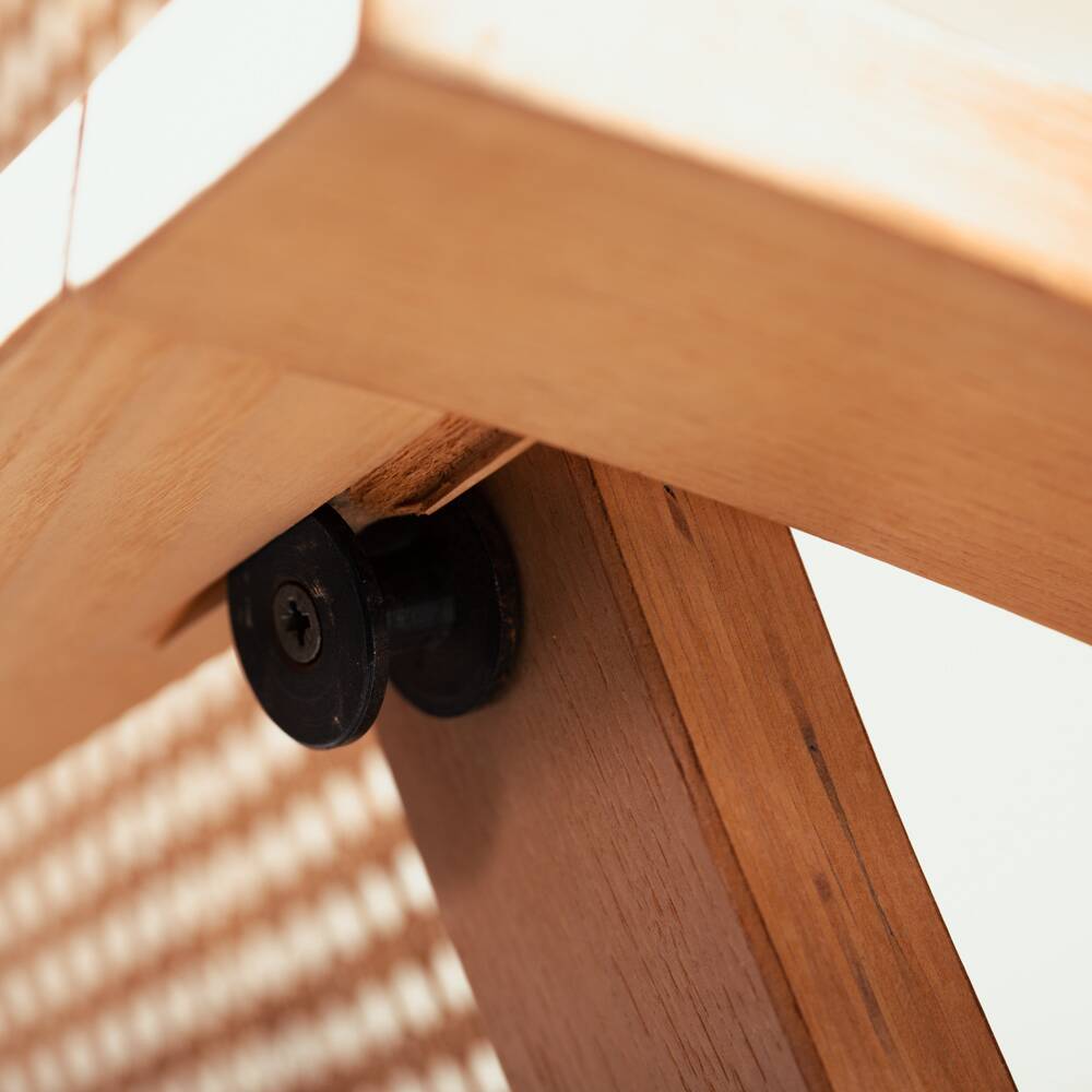 Gijs Bakker folding lounge chair rattan webbing for Castelijn, 1970s