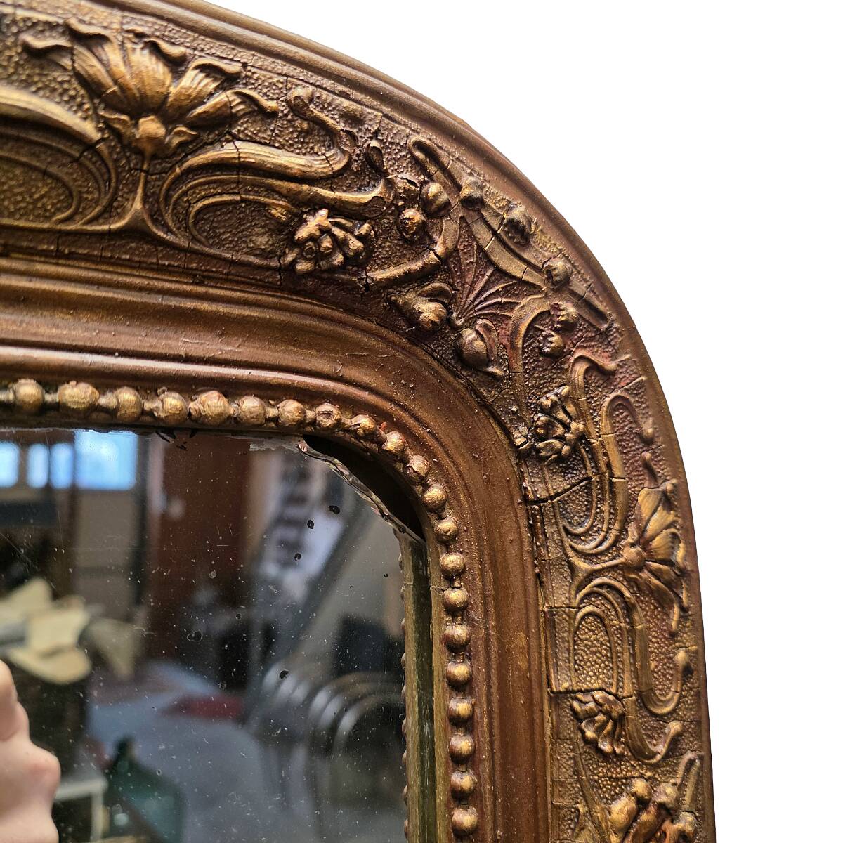 French Art Nouveau mirror, early 1900s.