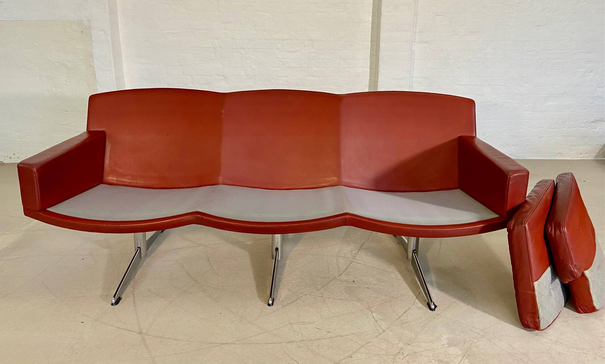 VINTAGE NORWEGIAN FREDERIK KAYSER FOR VATNE MØBLER 3 PERSON SOFA 1970,s