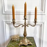 3-light gold candlestick