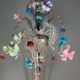 Venetian Rezzonico chandelier in multicoloured Murano glass circa 1900