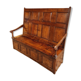 Antique bench 'settle bench' 18th century oak 150 cm