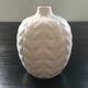 Vase blanc décor épis