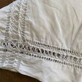 White cotton pillowcase with CS monogram