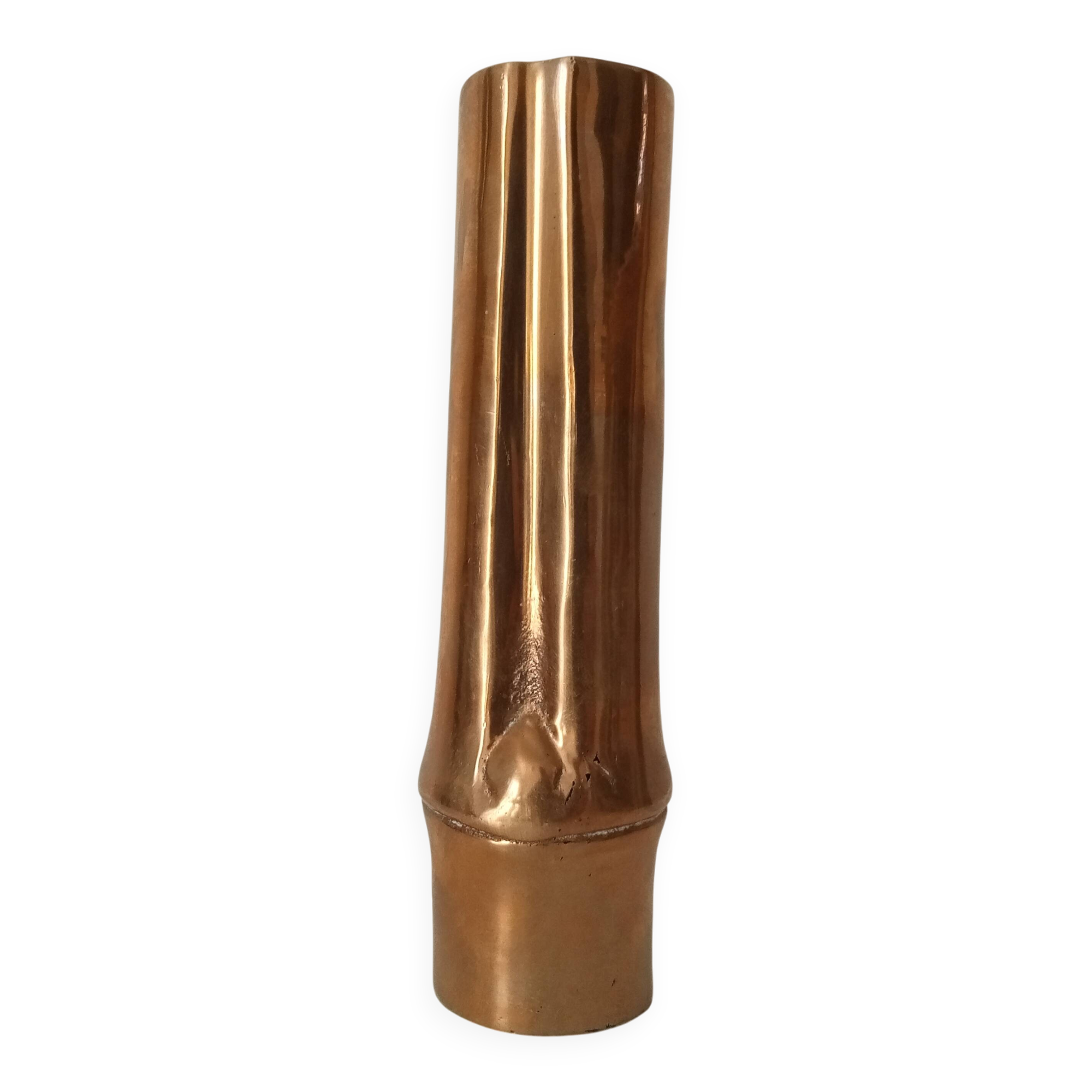 Vase Soliflore bambou ancien en bronze