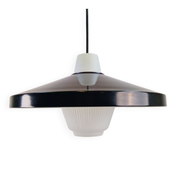 Opaline Glass Pendant Lamp attributed to Louis Kalff for Philips, 1960s
