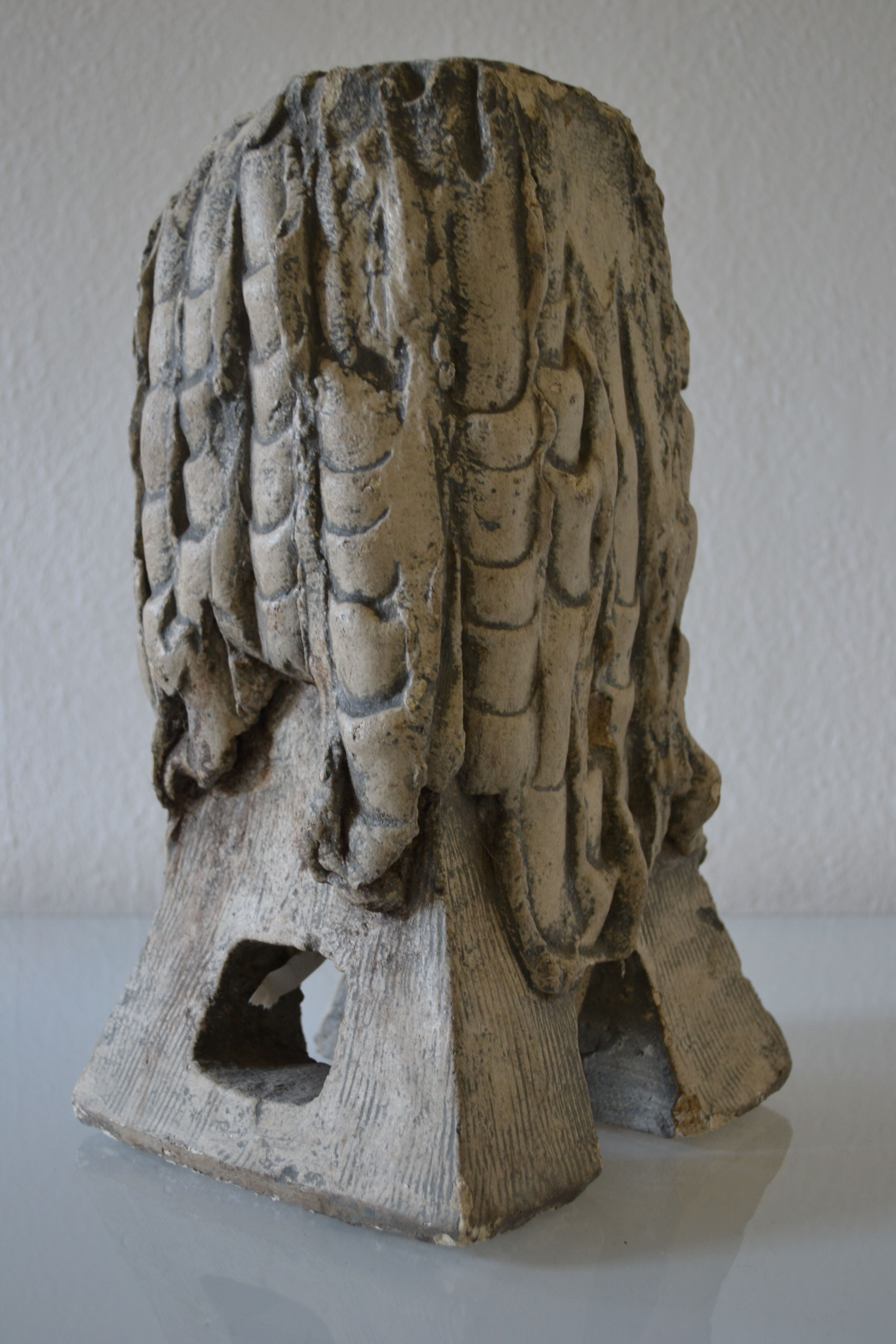 Lamp sculpture gallish head signed Mazoyer 1977