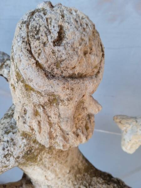 Gargoyle in cement mermaid bugle cathedral ep 1950