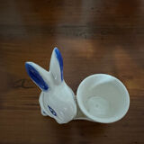 Coquetier lapin porcelaine