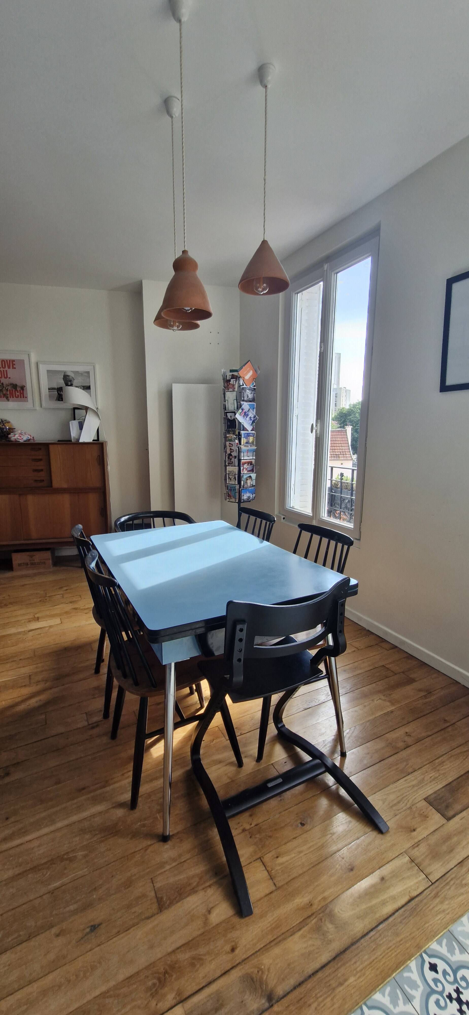 Extensible dining table, formica, 1970s