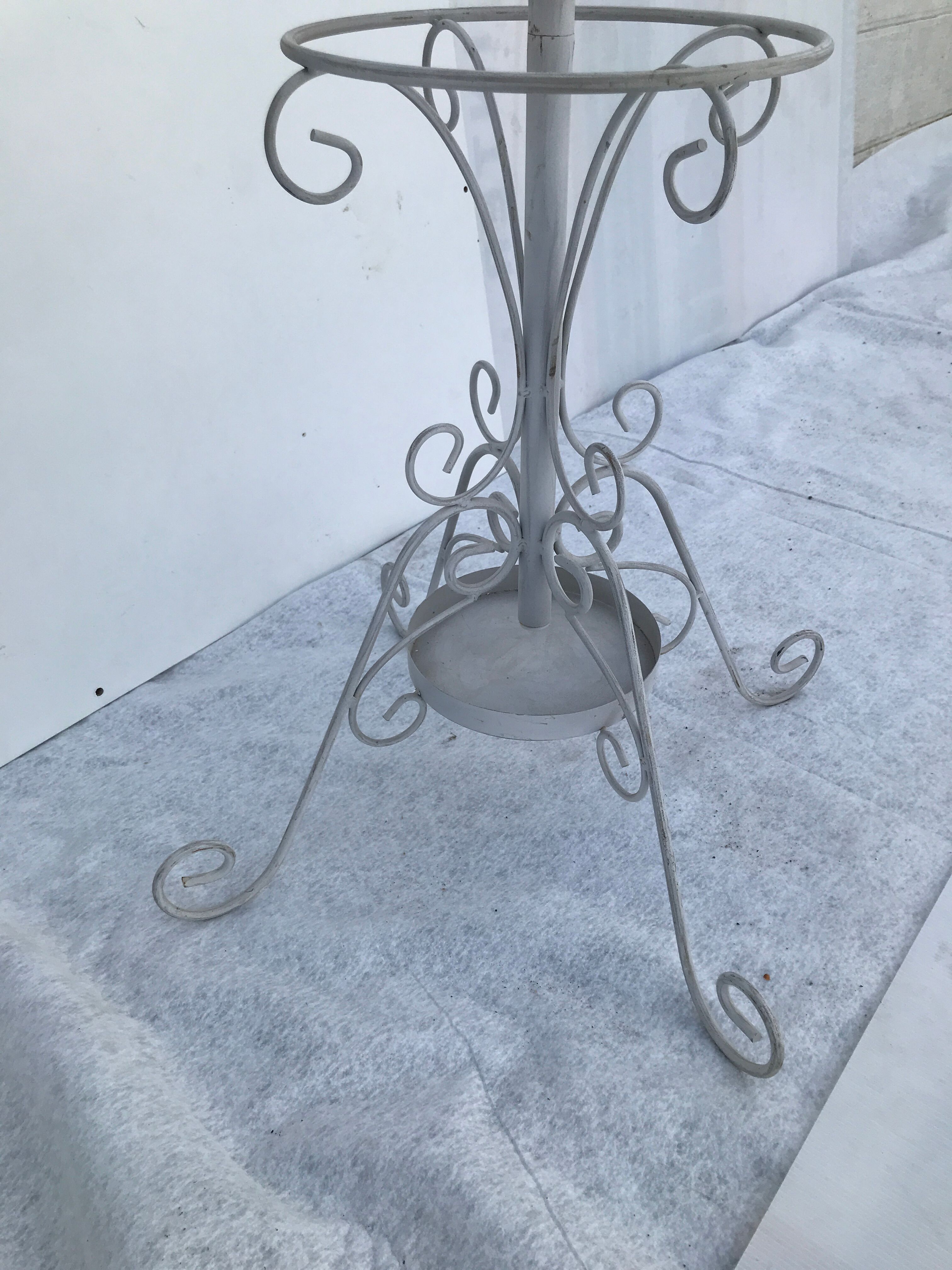 Vintage wrought iron parrot coat rack