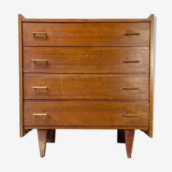 Commode scandinave bois années 1950