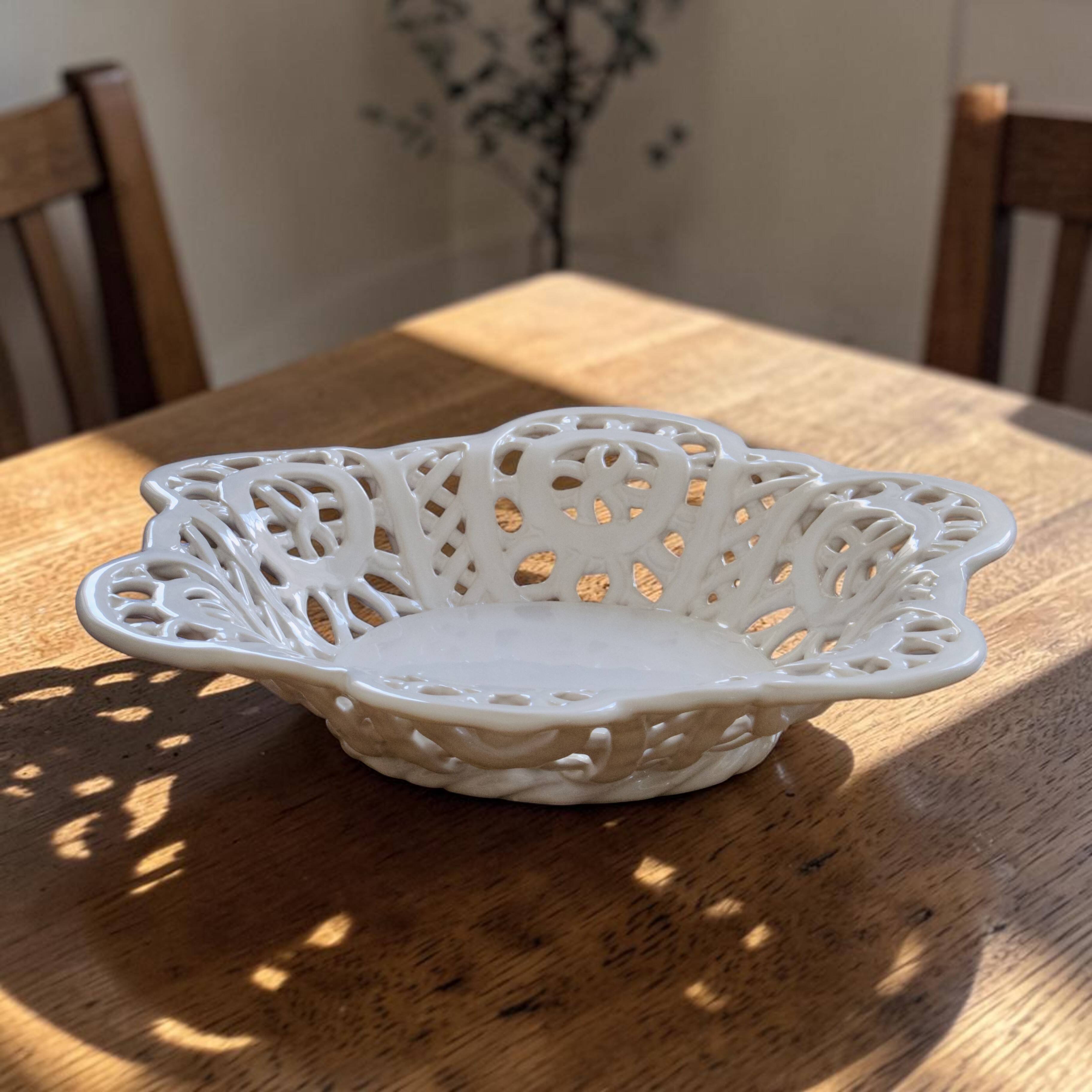 Vintage cup in openwork porcelain lace