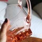 Art Deco pink glass pitcher
