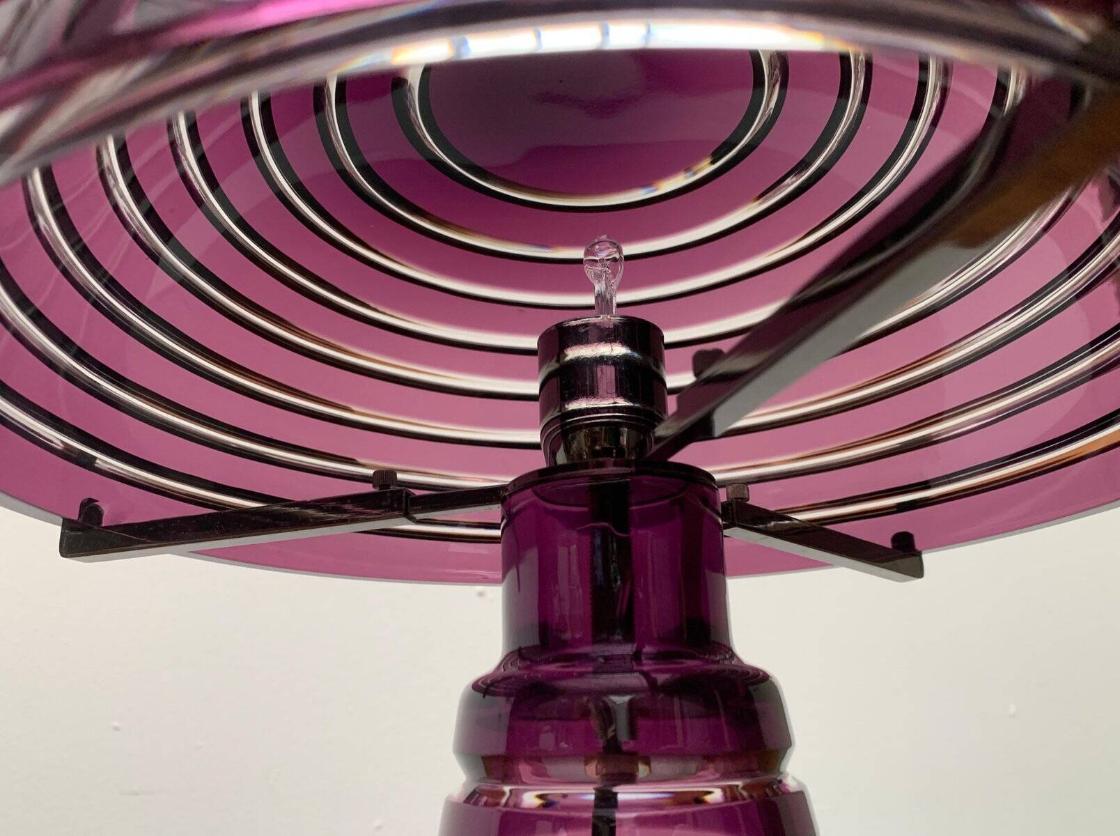 Postmodern glass mushroom table lamp, Italy