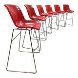 6 x Dutch design vintage Spirit barstools