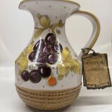 Fratelli Fanciullacci ceramic pitcher with grape decor