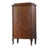 Armoire en chêne danois vintage, garde-robe en lin des années 1940
