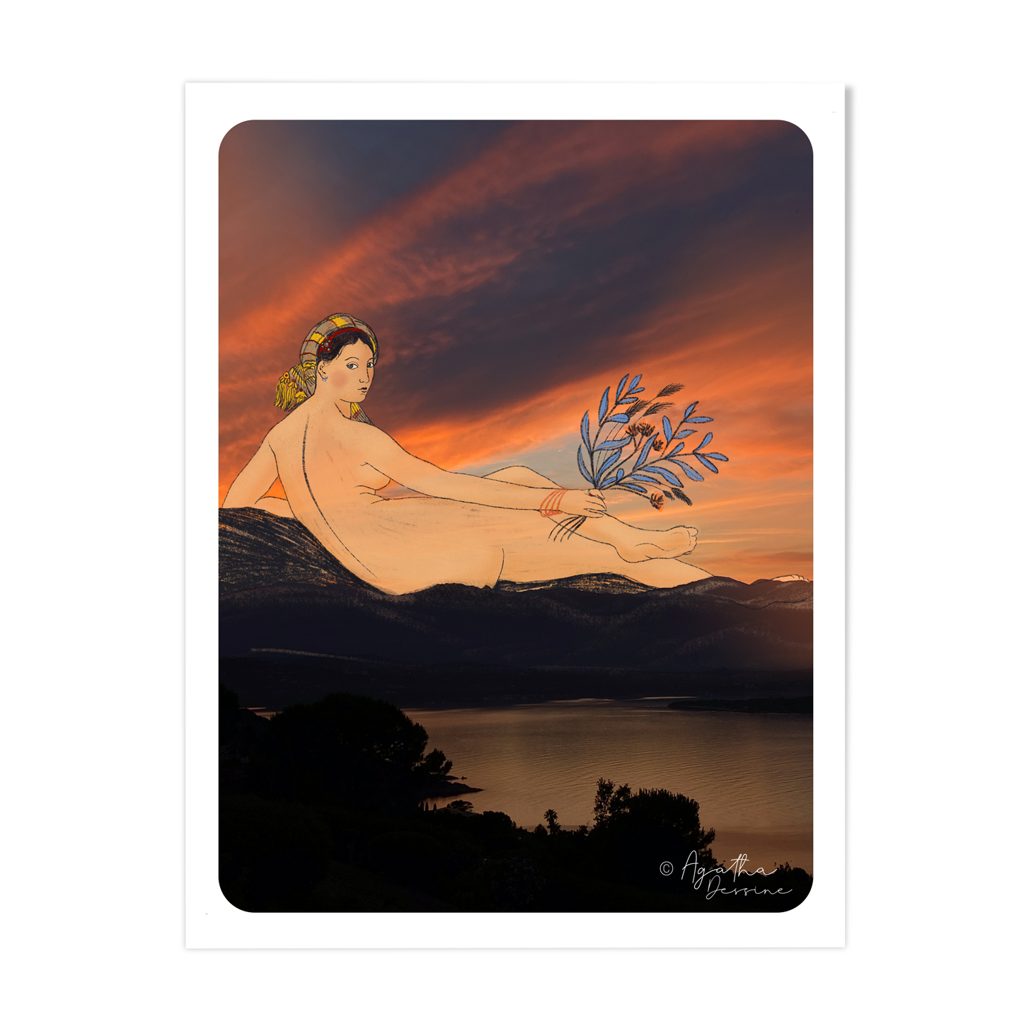 Illustration "Odalisque" A4