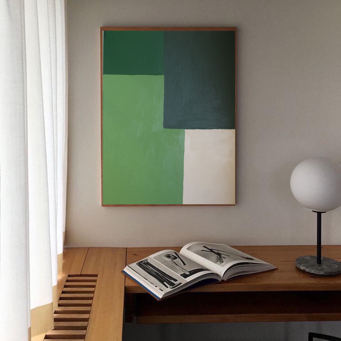Abstract green "Aesthetic green" 80x65cm