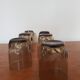 Set of 6 black glasses