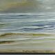 Oil on canvas Seaside at Cap Gris-Nez signed Lièvin painter from Calais 1970s