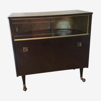 Vintage rolling bar cabinet