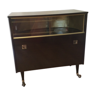 Vintage rolling bar cabinet