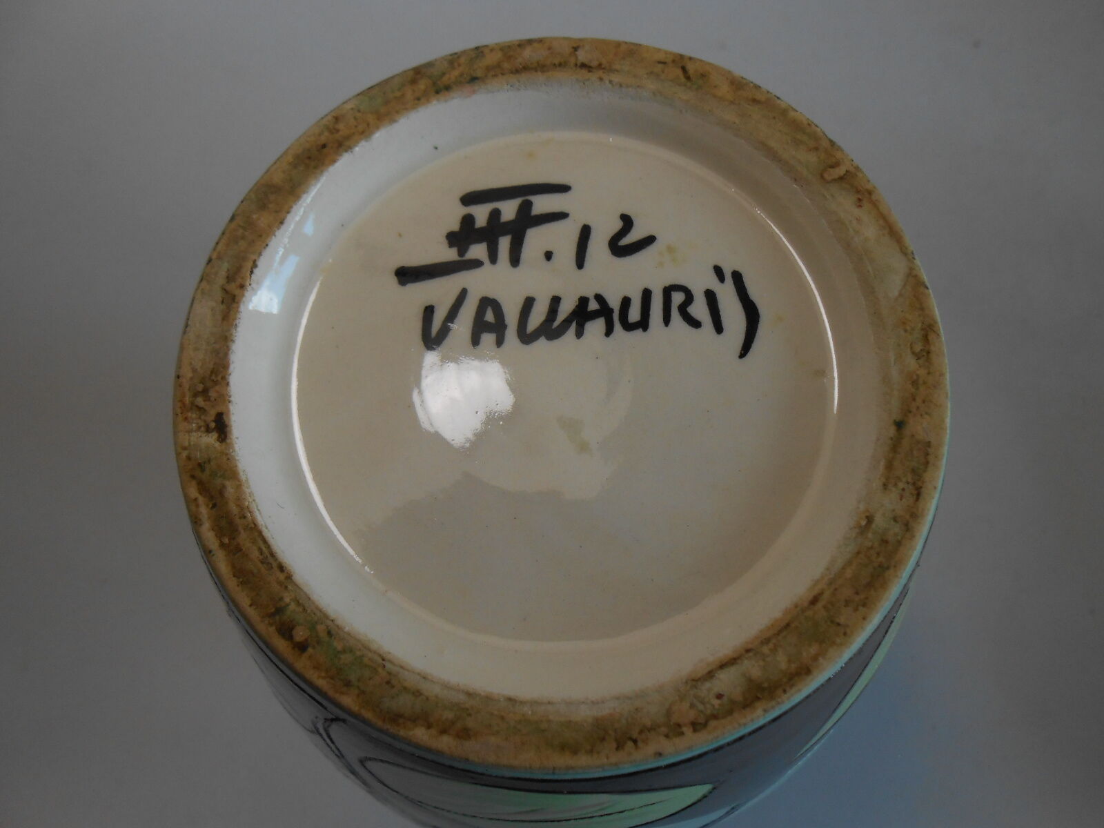 Vase polychrome vallauris jtf floral 50