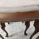 Marble and brass nesting table