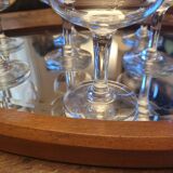 Set of 9 vintage champagne glasses in fine glass