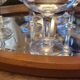 Set of 9 vintage champagne glasses in fine glass