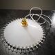 Suspension / lampshade opaline white toothed Art Deco 1930 TBE Ø 26 cm