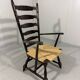 Rustic brutalist high ladder back arm chair 1960’s