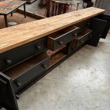 Old piece of furniture transformed into a TV stand