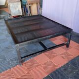 Large industrial metal coffee table