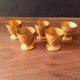 5 vintage egg cups aluminum art deco france