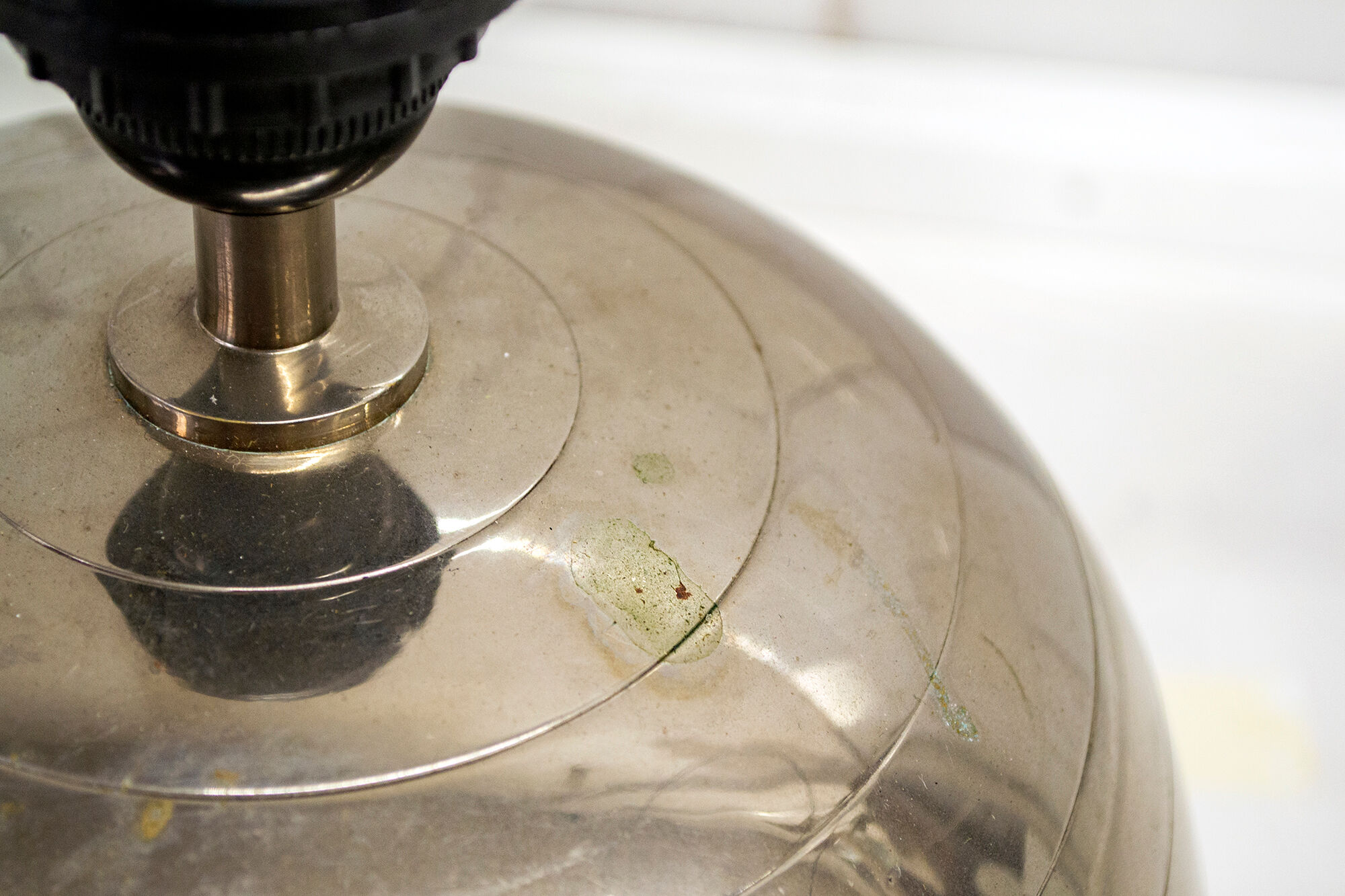 Chromed metal table lamp anni '70 italia