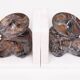Vintage Onyx and White Marble Bookends, Sombrero Design, Mexico, 1970s