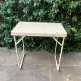 Folding iron side table