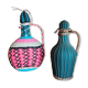 Lot de deux bouteilles scoubidou