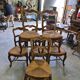 Suite de six chaises provençales en noyer, datant du début du XXe siècle