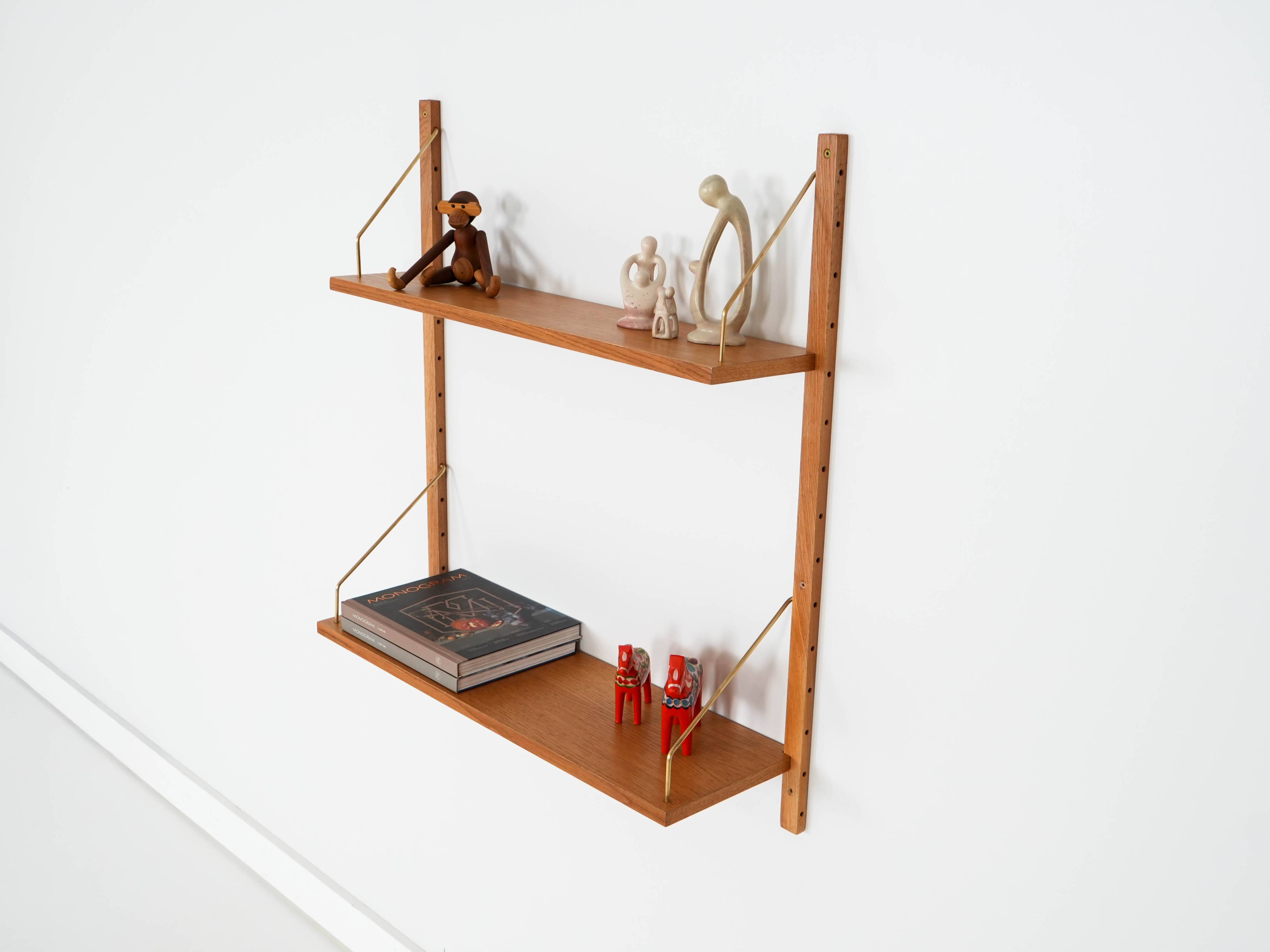 Oak shelving unit, Danish design, 1960s, manufactured in Denmark