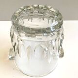 Ancien Seau Pot à Glace Glaçons Verre Cristal Vintage Made in Danemark Art Déco