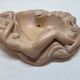 Empty plaster pocket sleeping woman art nouveau signed Carlo Conte