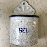 enamelled salt jar to be fixed early twentieth century