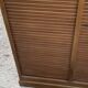 Double-column oak filing cabinet with curtains, 50.